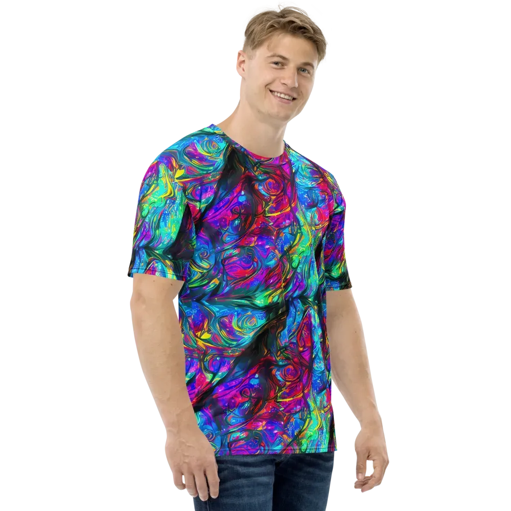 Infinite Vortex on Men's Crew Neck T-Shirt — Right
