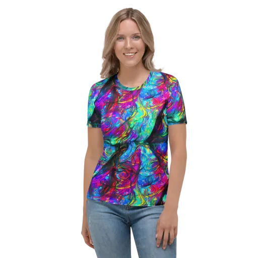 Infinite Vortex on a Women's Crew Neck T-Shirt