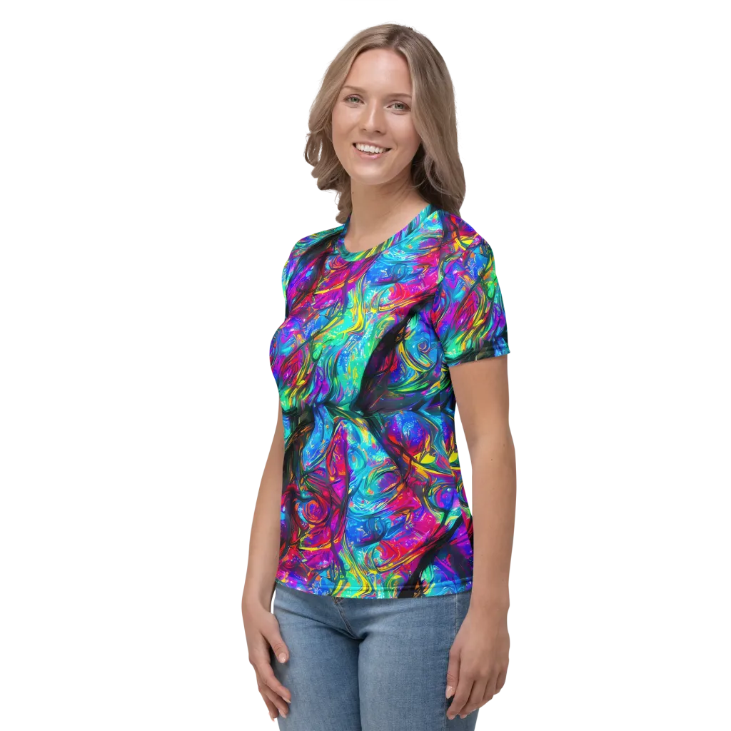 Infinite Vortex on Women's Crew Neck T-Shirt — Left