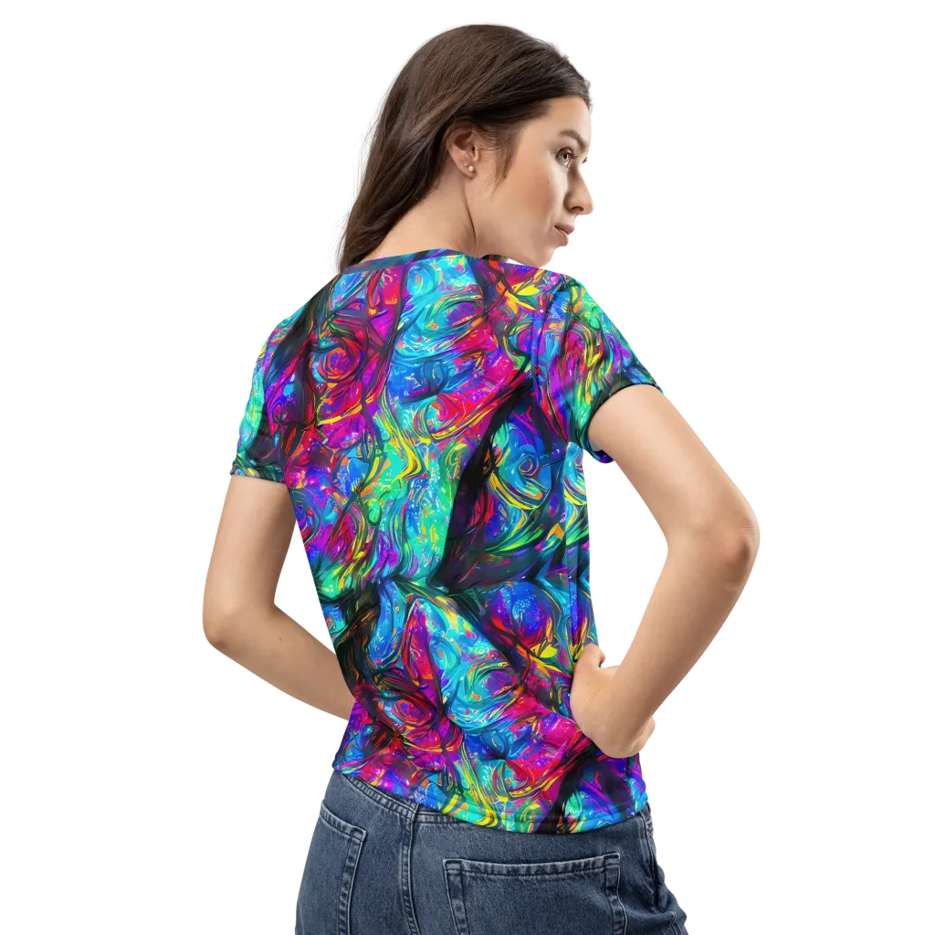 Infinite Vortex on Women's Crew Neck T-Shirt — Back