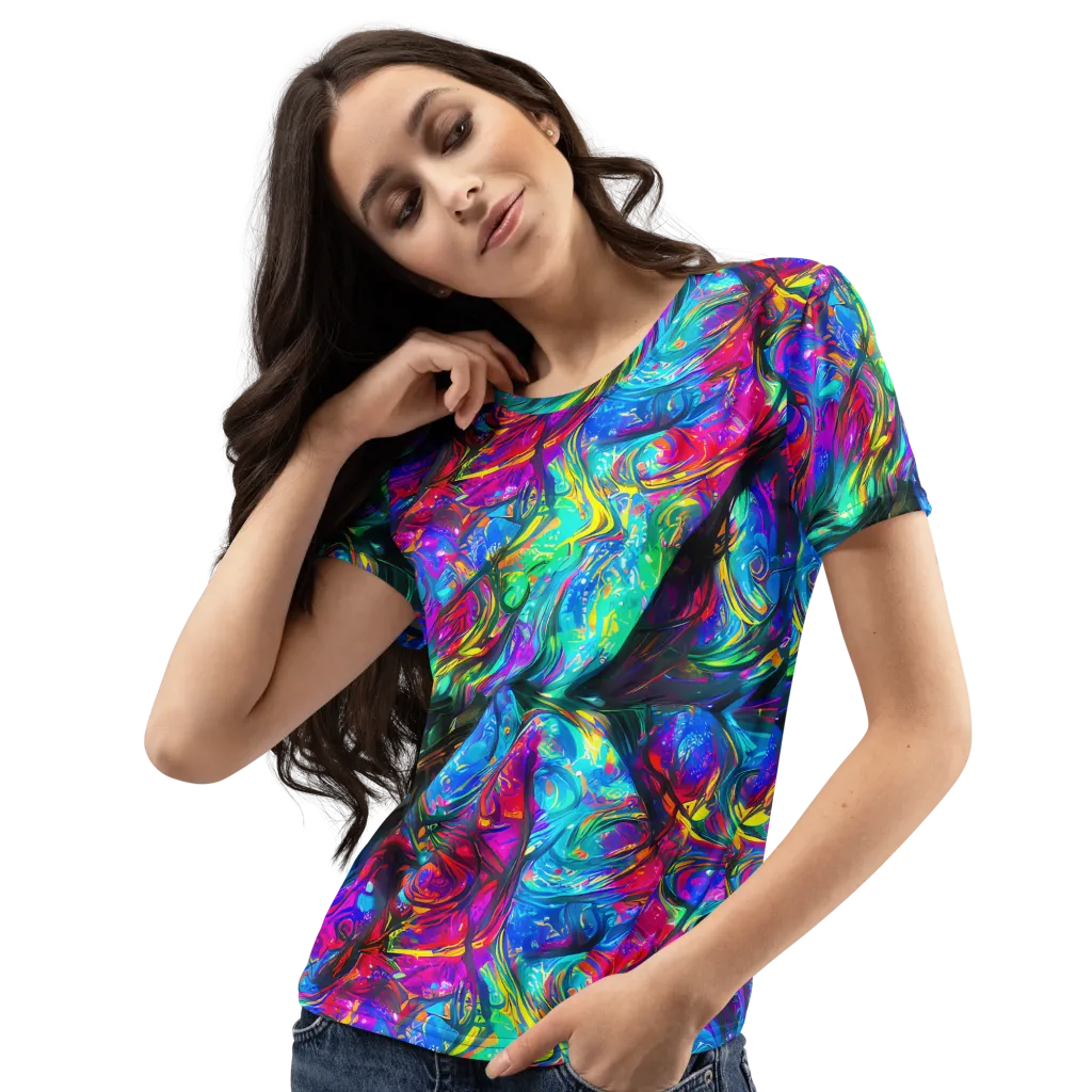 Infinite Vortex on Women's Crew Neck T-Shirt — Left Front