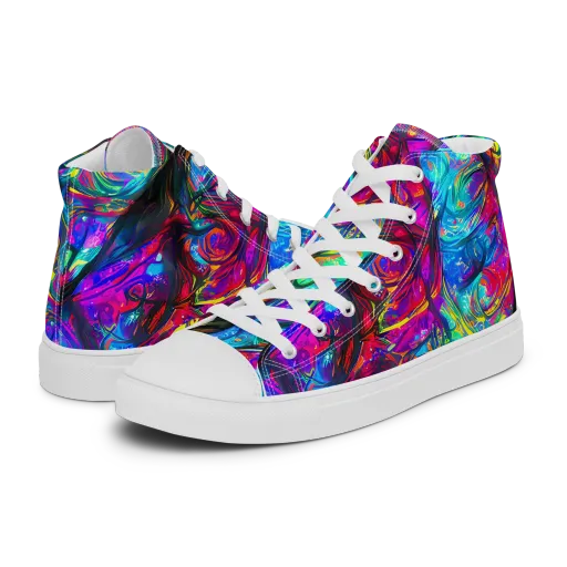 Infinite Vortex on a Women's High Top Canvas Shoes