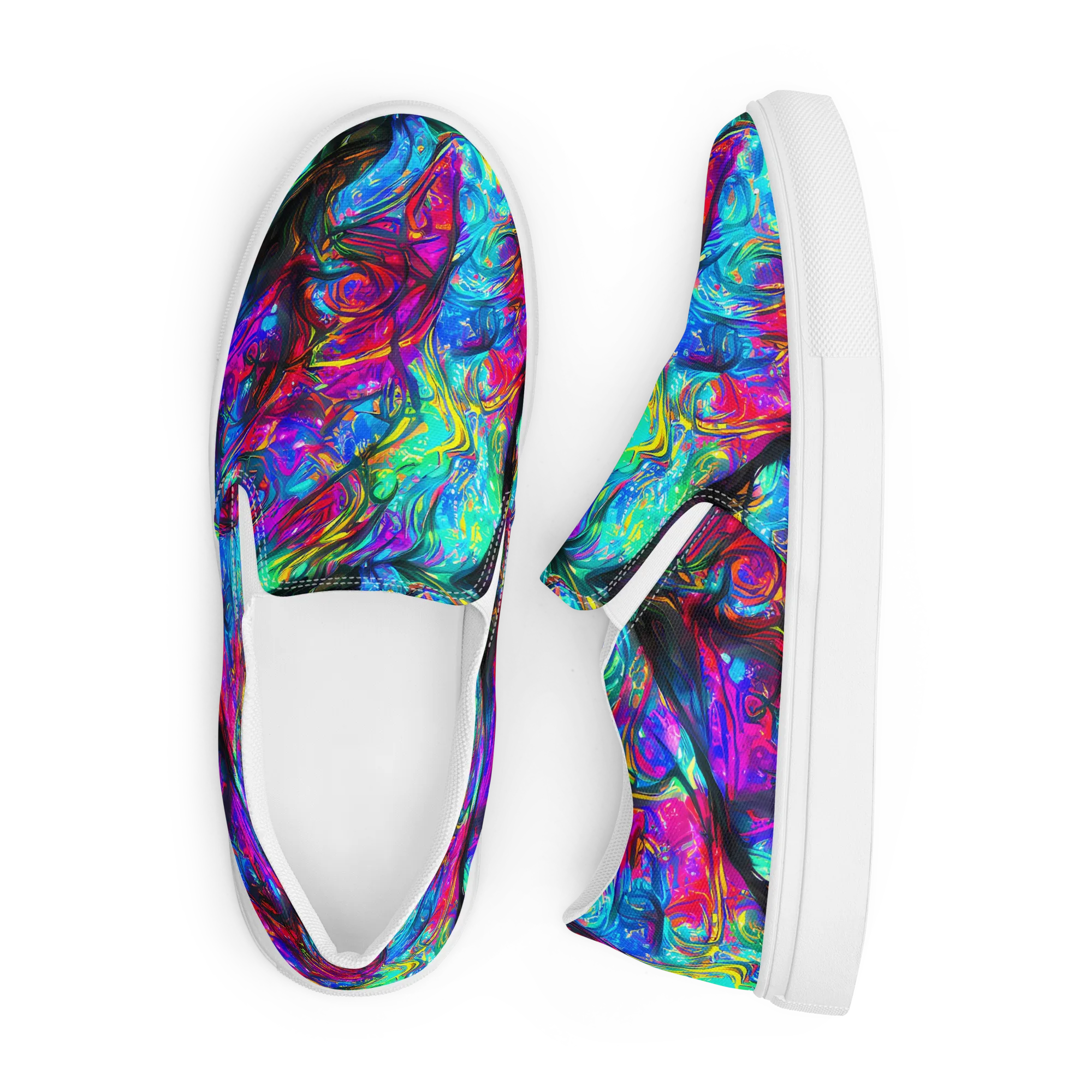 Infinite Vortex on Men's Slip-On Canvas Shoes — Front