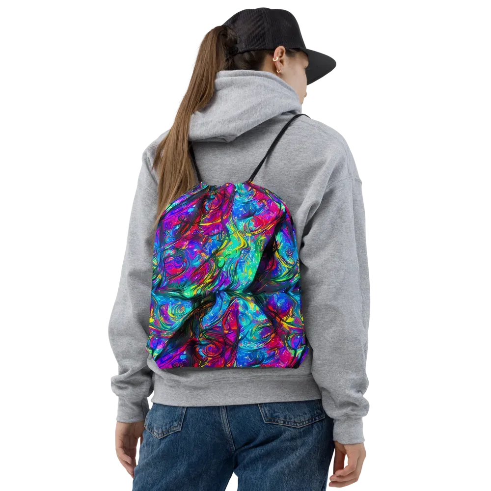 Infinite Vortex on Drawstring Bag — Front