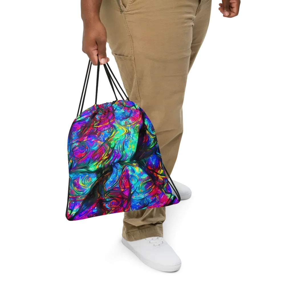 Infinite Vortex on Drawstring Bag — Front