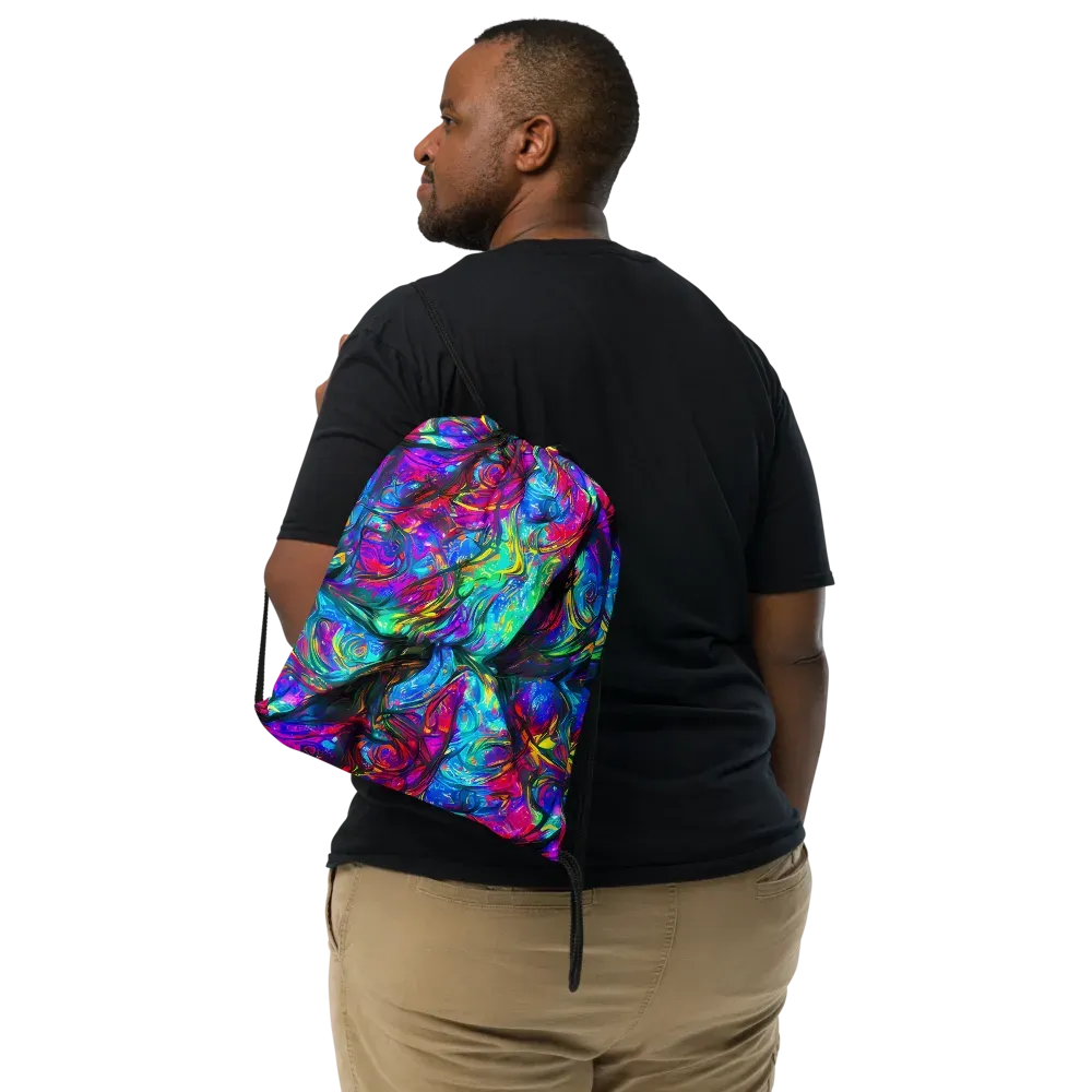 Infinite Vortex on Drawstring Bag — Front