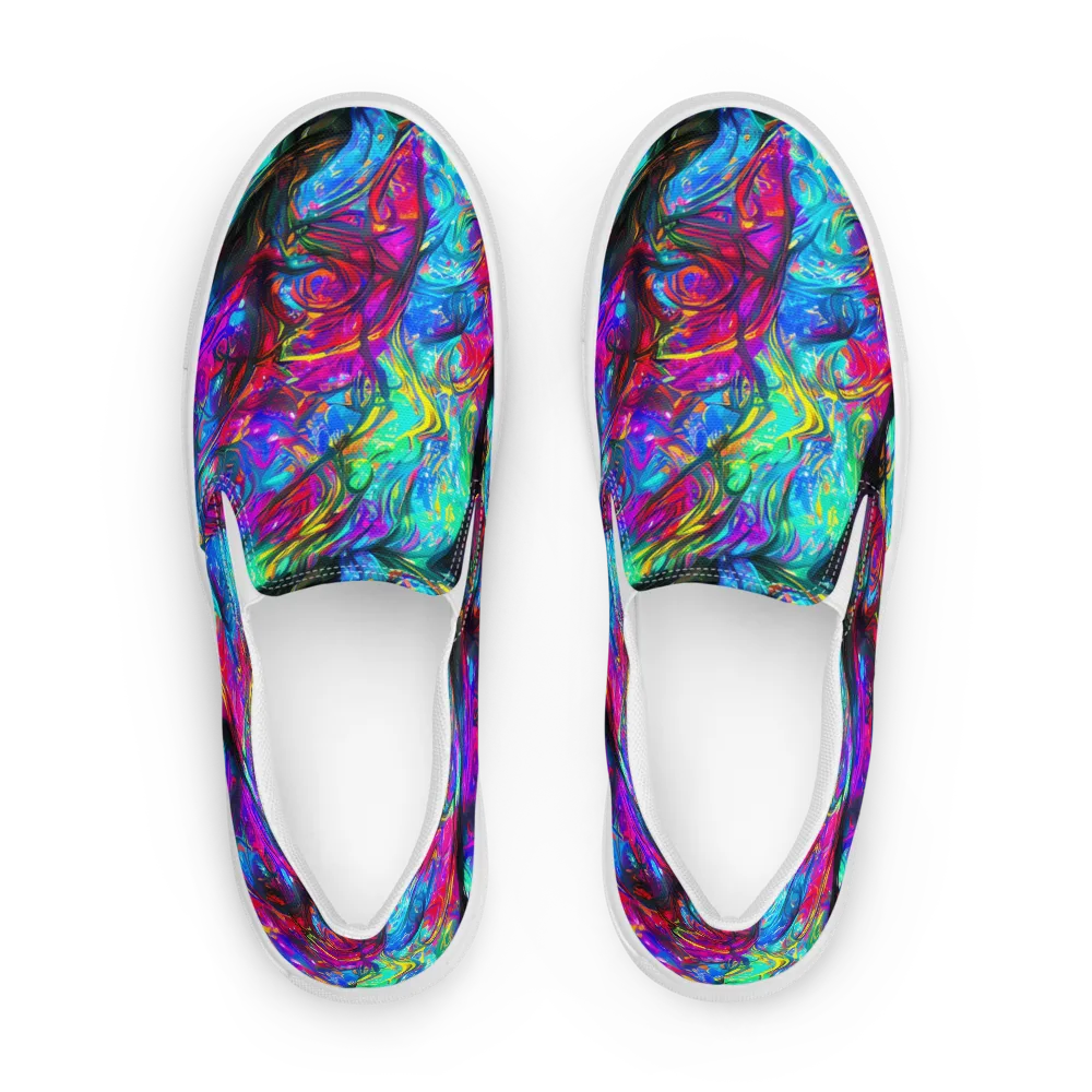 Infinite Vortex on Women's Slip-On Canvas Shoes — Front