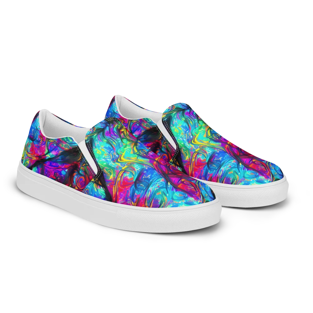Infinite Vortex on Women's Slip-On Canvas Shoes — Right Front