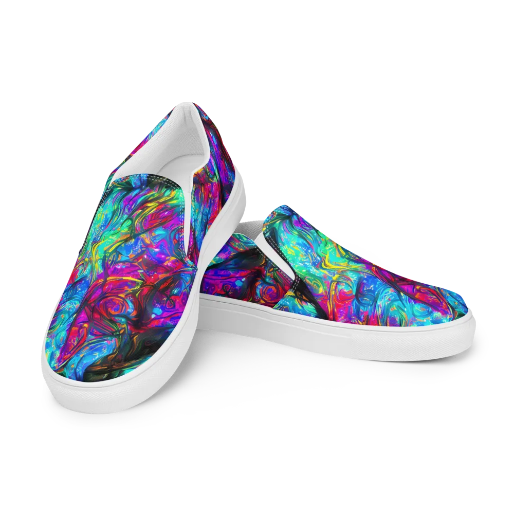 Infinite Vortex on Women's Slip-On Canvas Shoes — Left Front