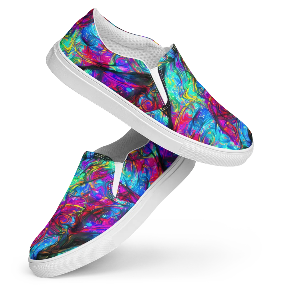 Infinite Vortex on Women's Slip-On Canvas Shoes — Front