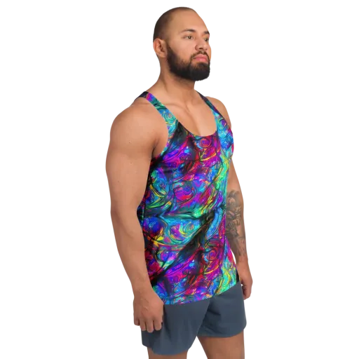 Infinite Vortex on a Men's Tank Top