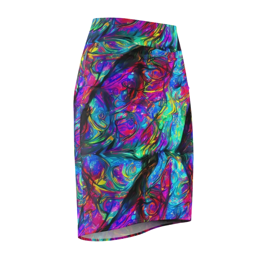 Infinite Vortex on Pencil Skirt — Front Side