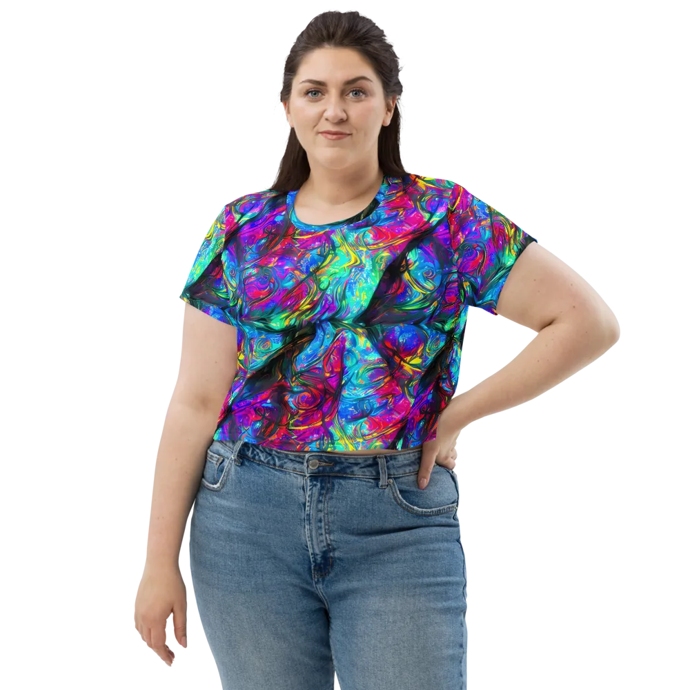 Infinite Vortex on Crop Tee — Front