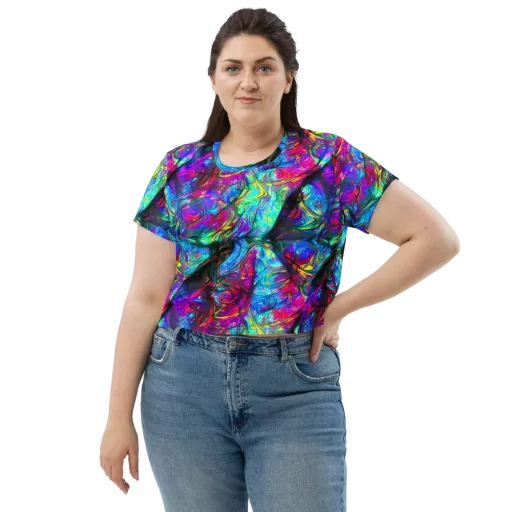 Infinite Vortex on a Crop Tee