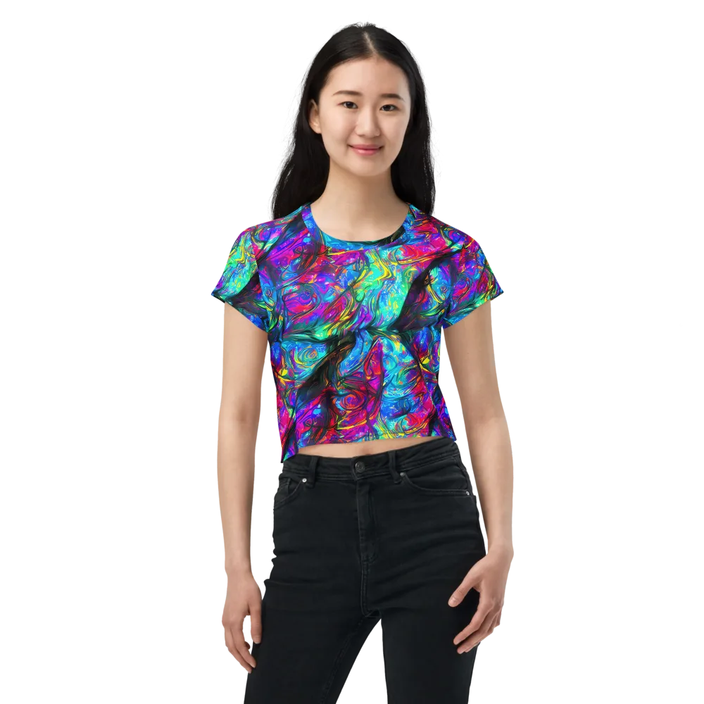 Infinite Vortex on Crop Tee — Front