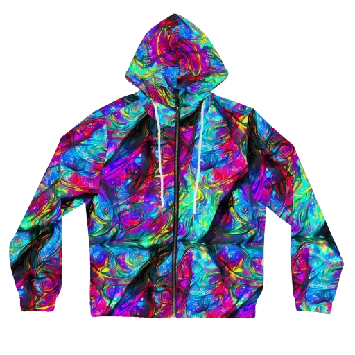 Infinite Vortex on a Women's Full-Zip Hoodie