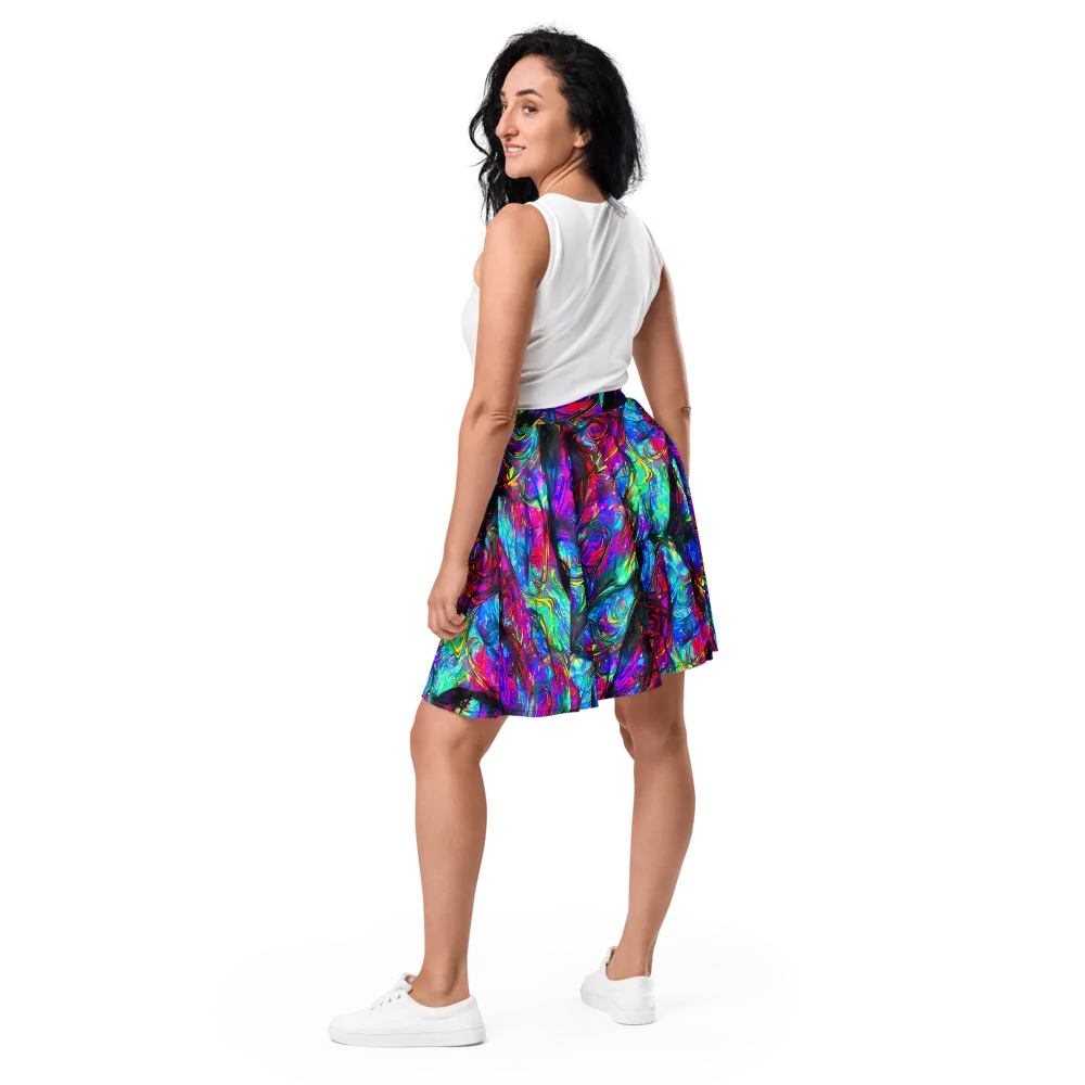 Infinite Vortex on Skater Skirt — Back