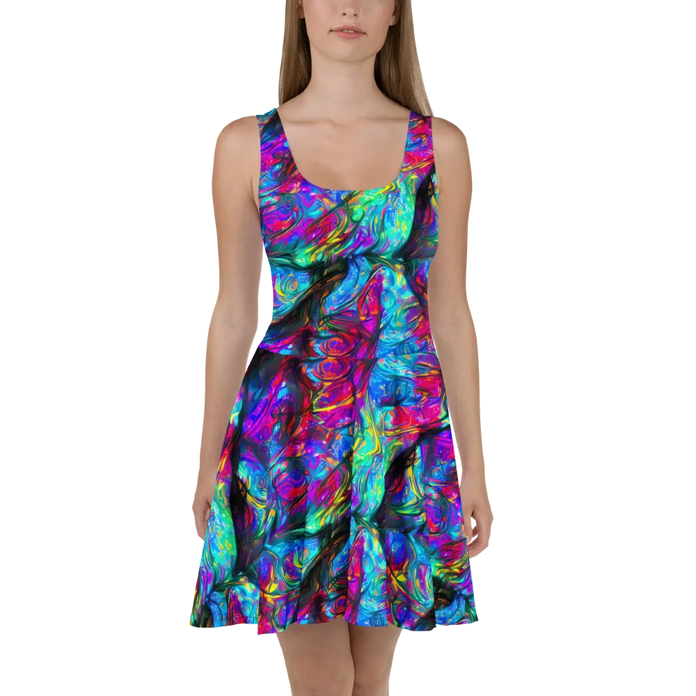 Infinite Vortex on Skater Dress — Front