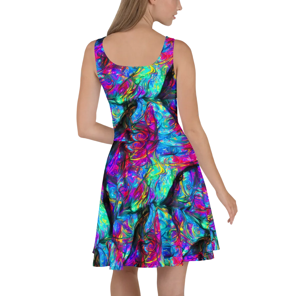 Infinite Vortex on Skater Dress — Back