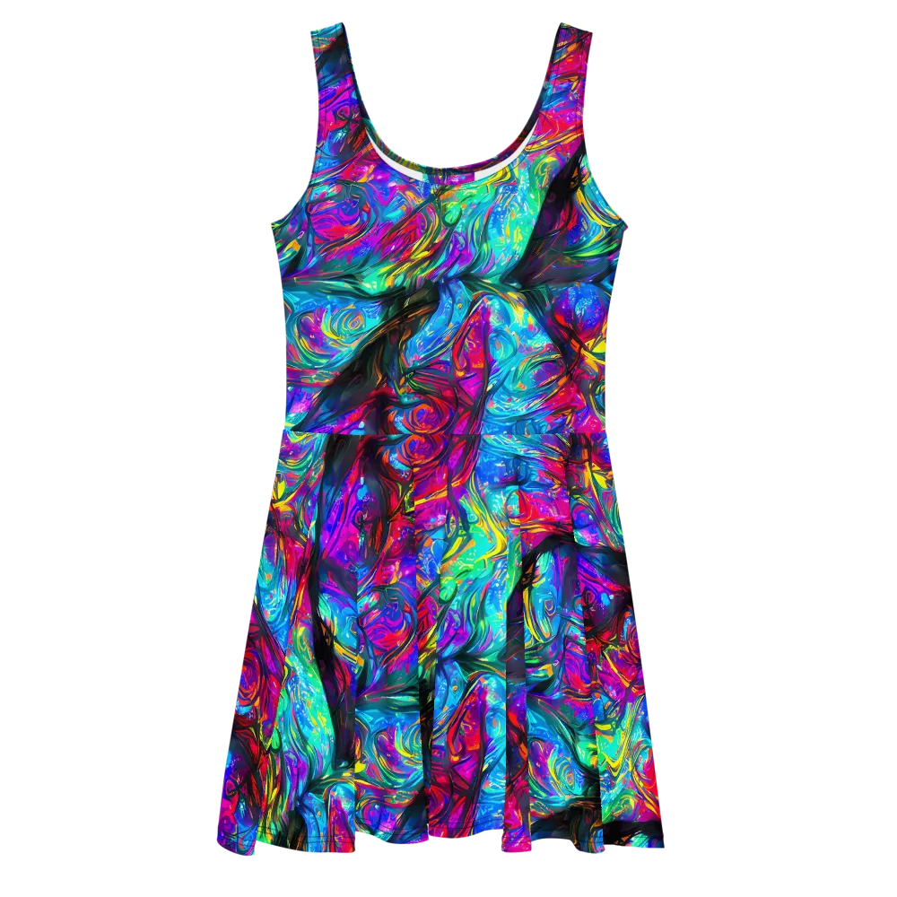 Infinite Vortex on Skater Dress — Front