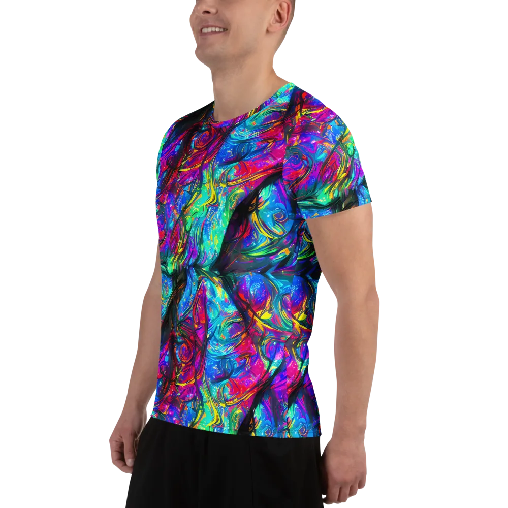 Infinite Vortex on Men's Athletic T-Shirt — Left