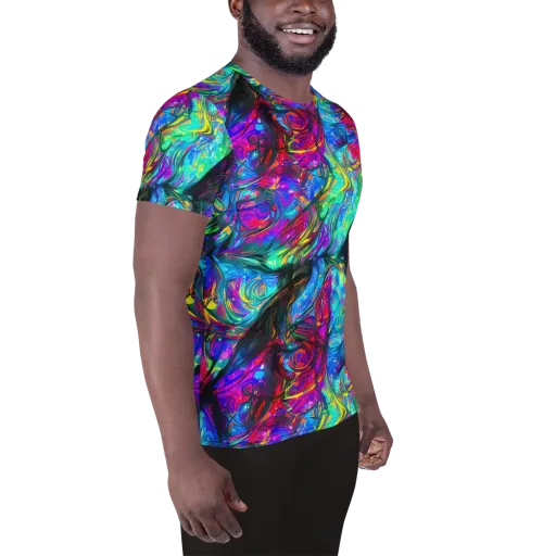 Infinite Vortex on a Men's Athletic T-Shirt