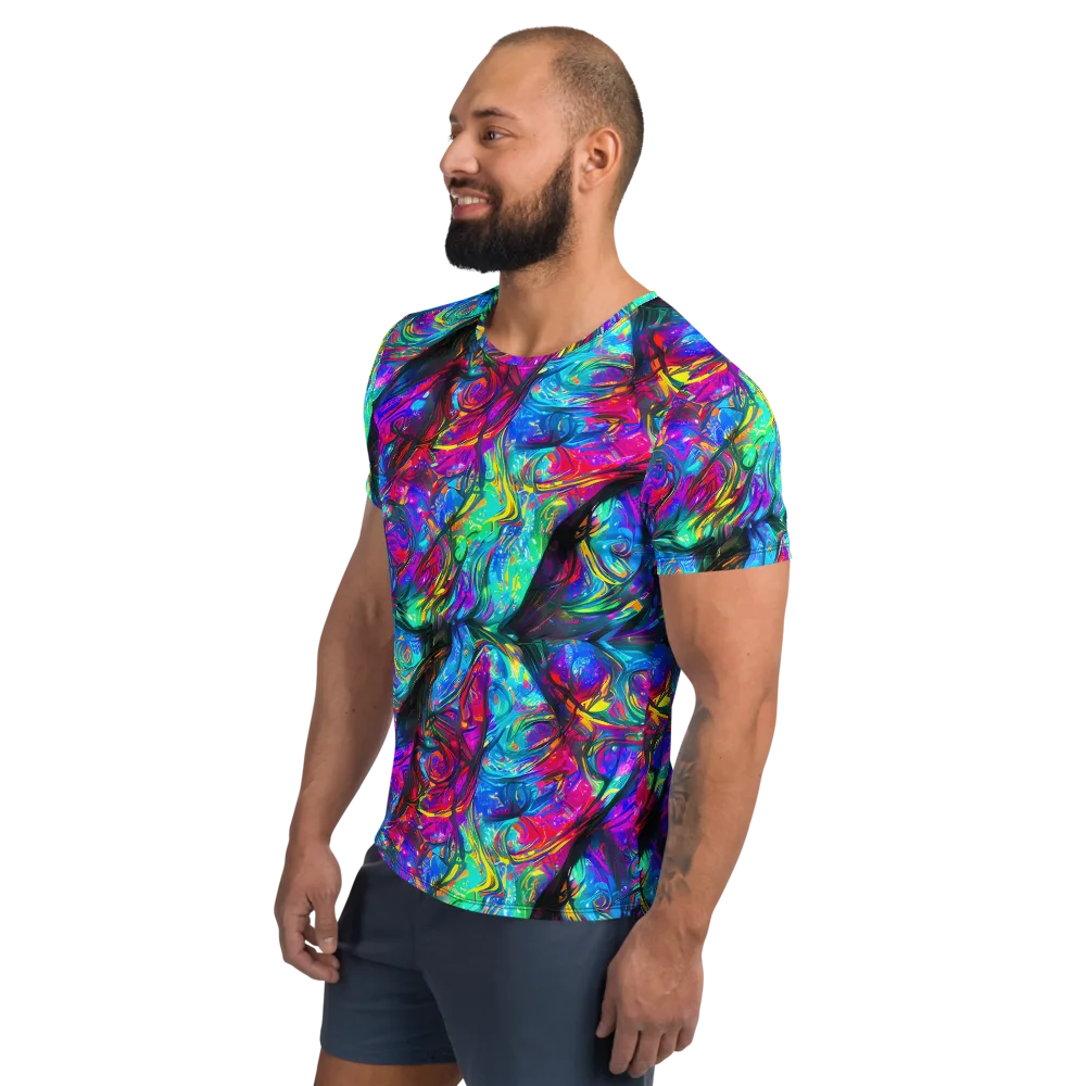 Infinite Vortex on Men's Athletic T-Shirt — Left
