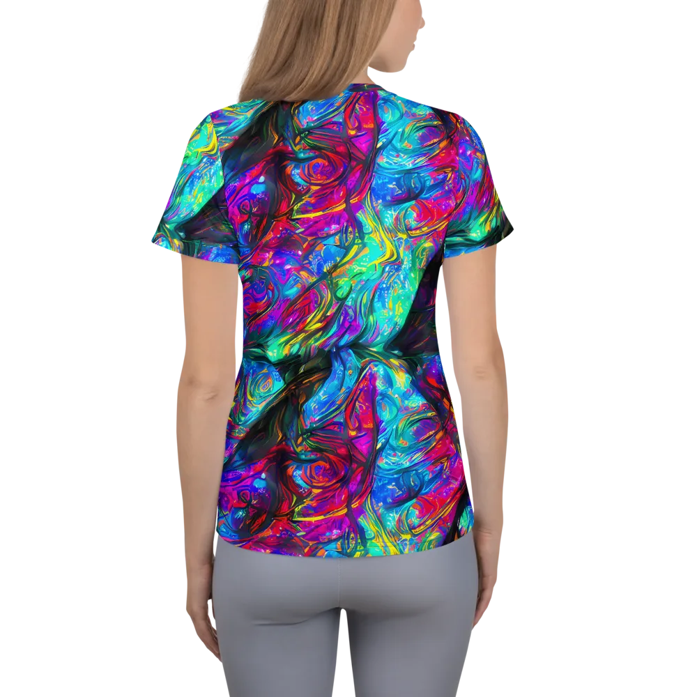 Infinite Vortex on Women's Athletic T-Shirt — Back