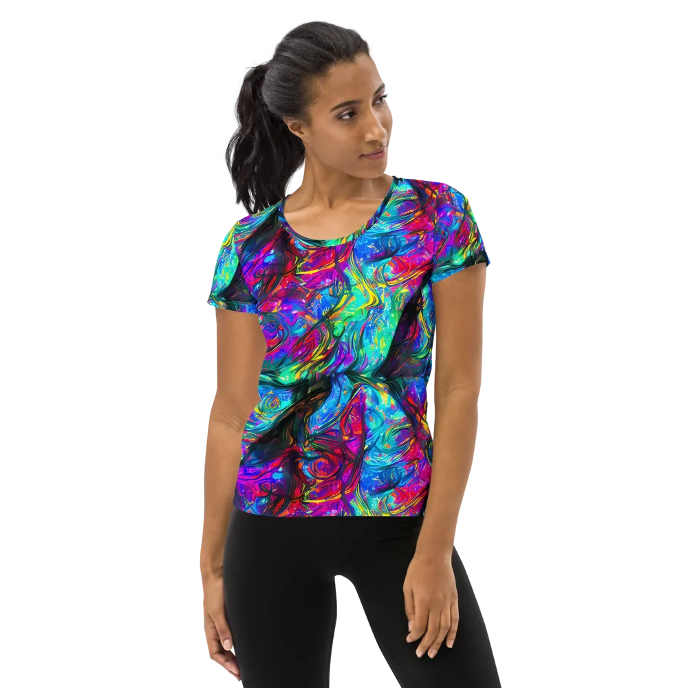 Infinite Vortex on Women's Athletic T-Shirt — Front