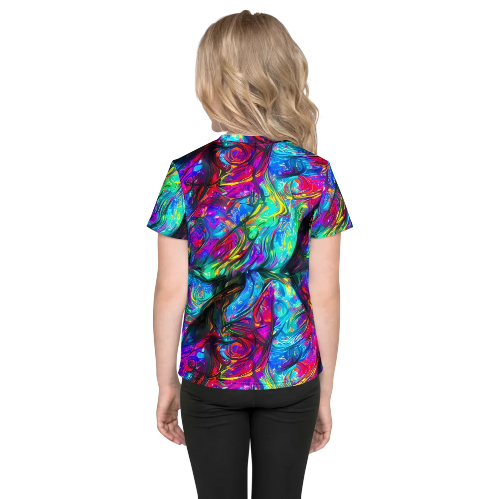 Infinite Vortex on Kids Crew Neck T-Shirt — Back