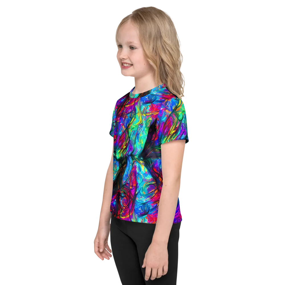 Infinite Vortex on Kids Crew Neck T-Shirt — Left
