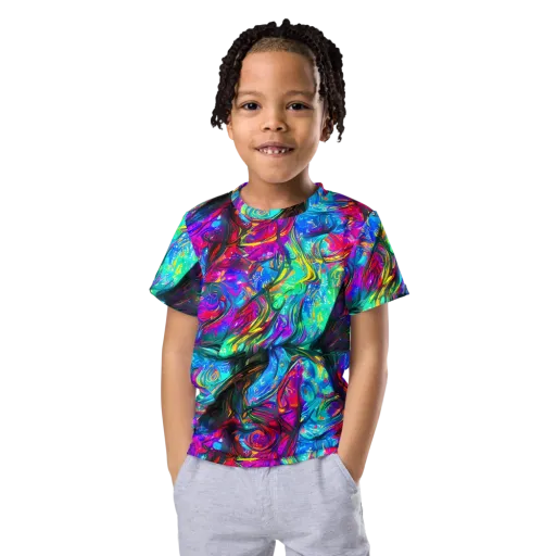 Infinite Vortex on a Kids Crew Neck T-Shirt