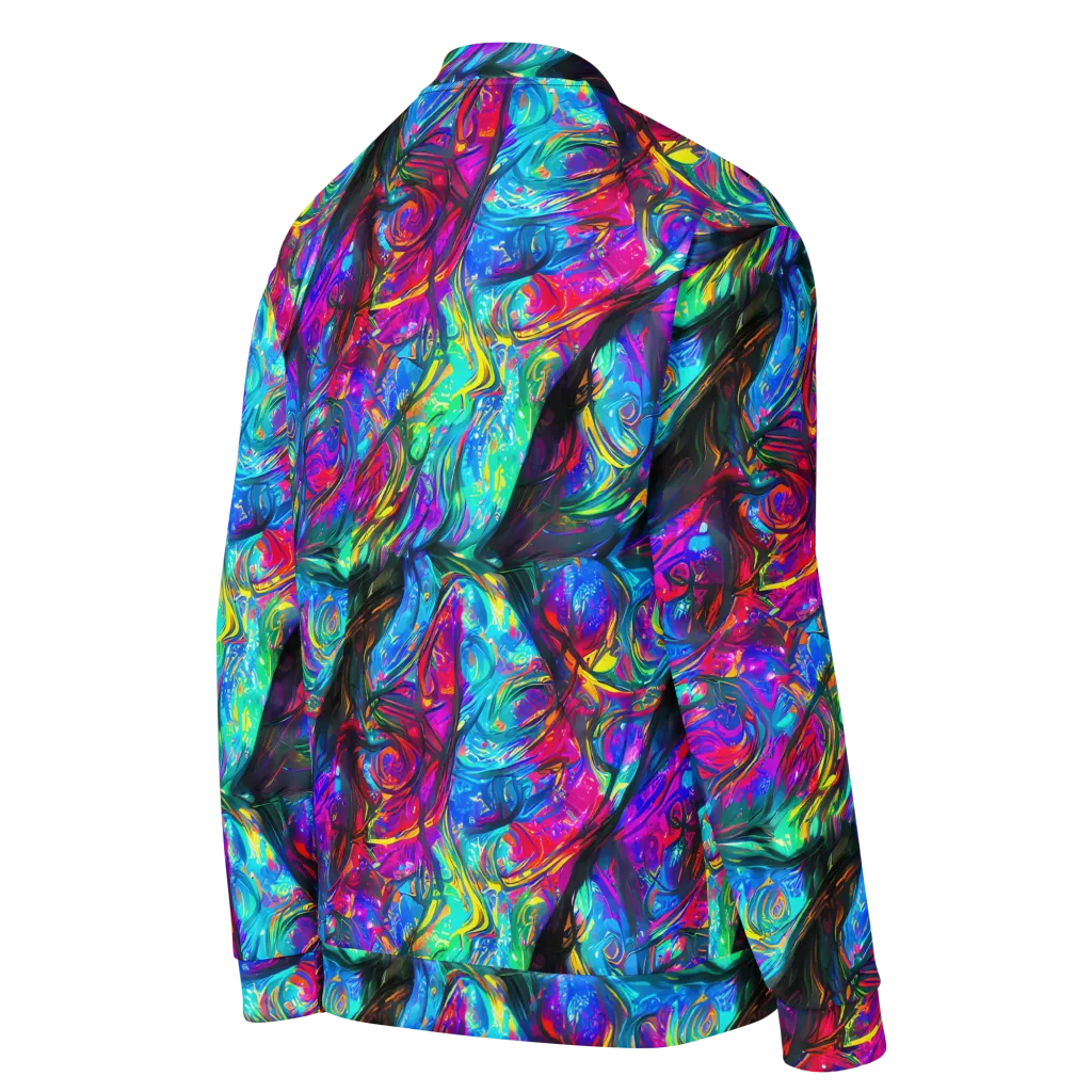 Infinite Vortex on Bomber Jacket — Right Back