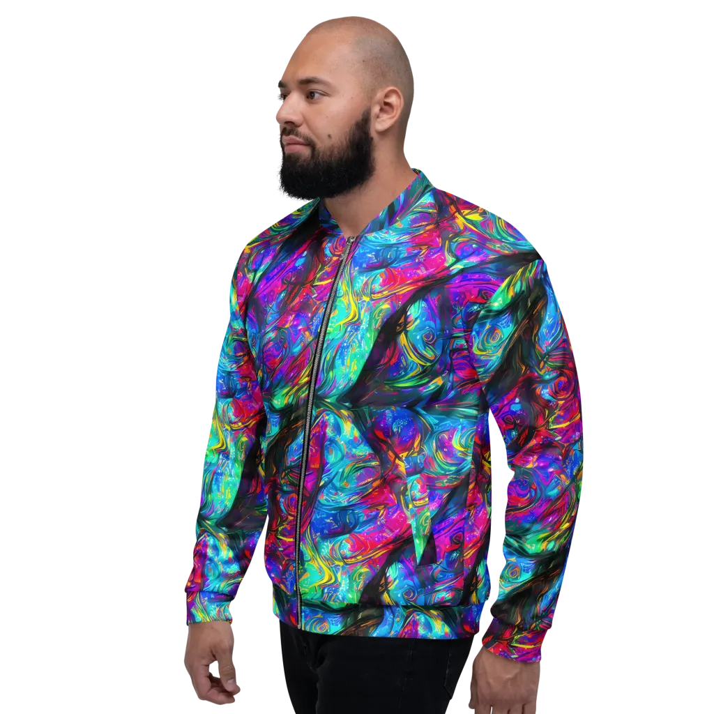 Infinite Vortex on Bomber Jacket — Left
