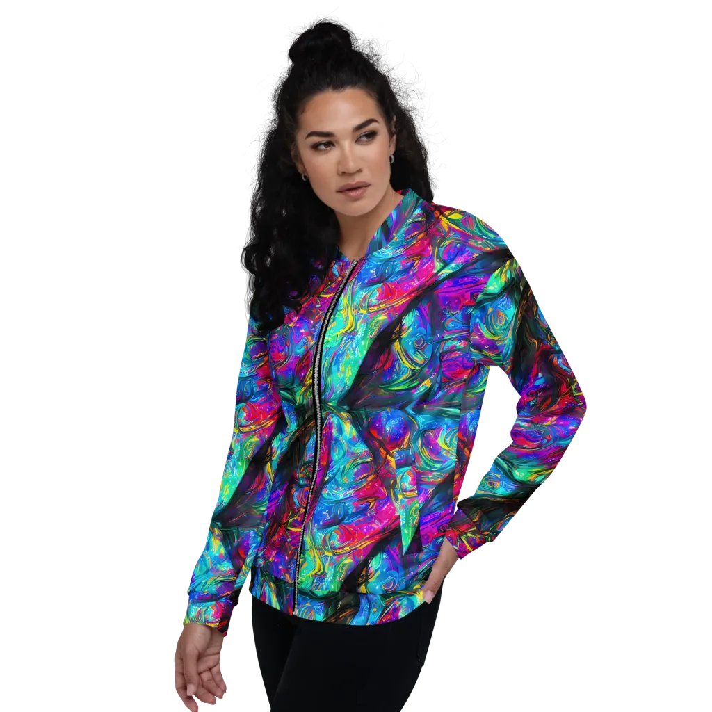 Infinite Vortex on Bomber Jacket — Left