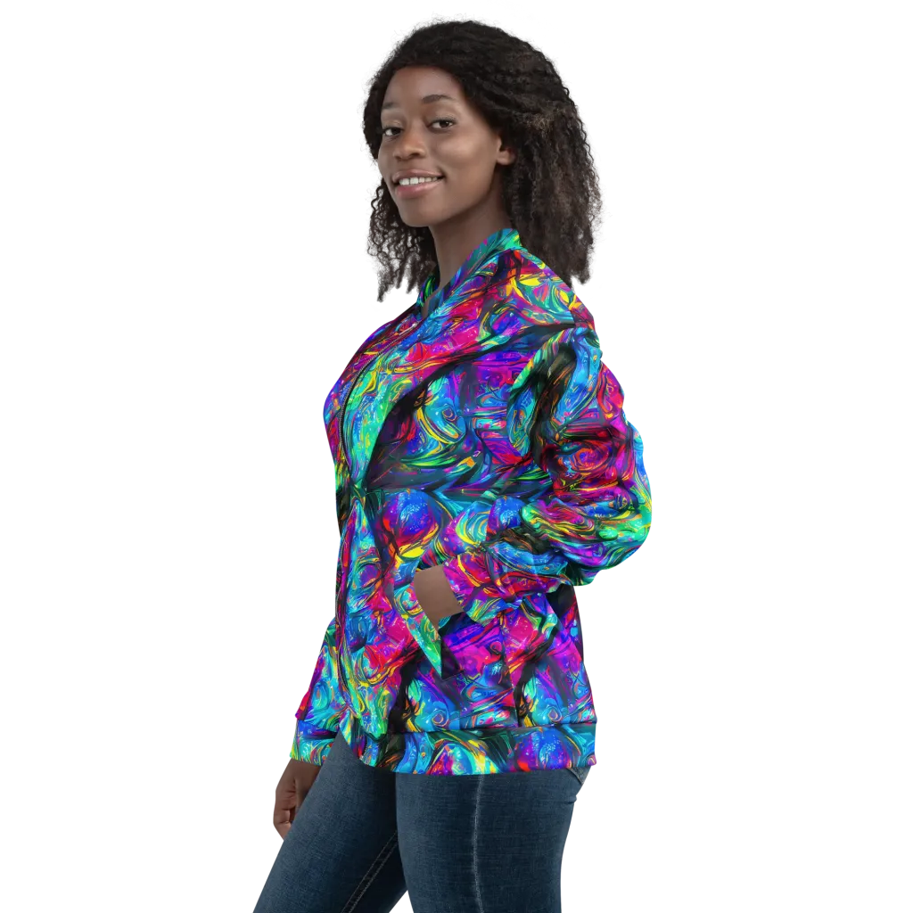 Infinite Vortex on Bomber Jacket — Left