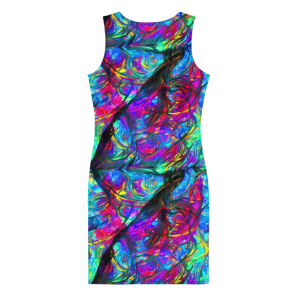 Infinite Vortex on Bodycon Dress — Back