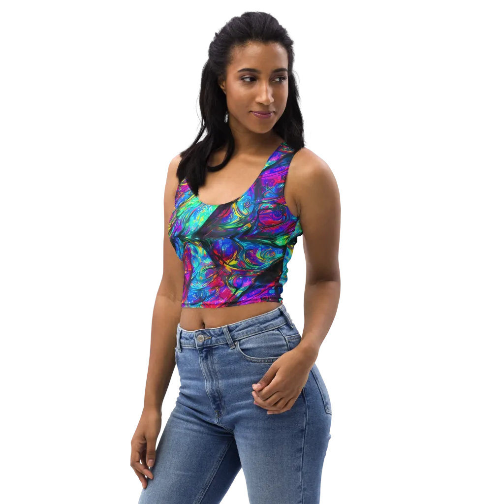 Infinite Vortex on Crop Top — Left Front