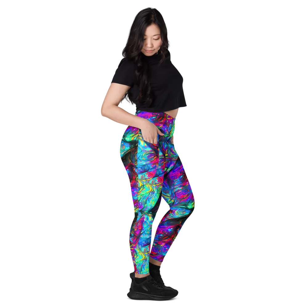 Infinite Vortex on Leggings with Pockets — Right