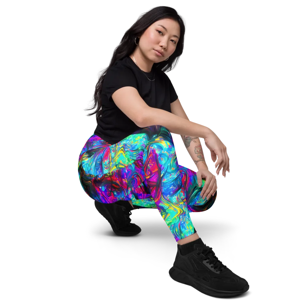 Infinite Vortex on Leggings with Pockets — Right Front