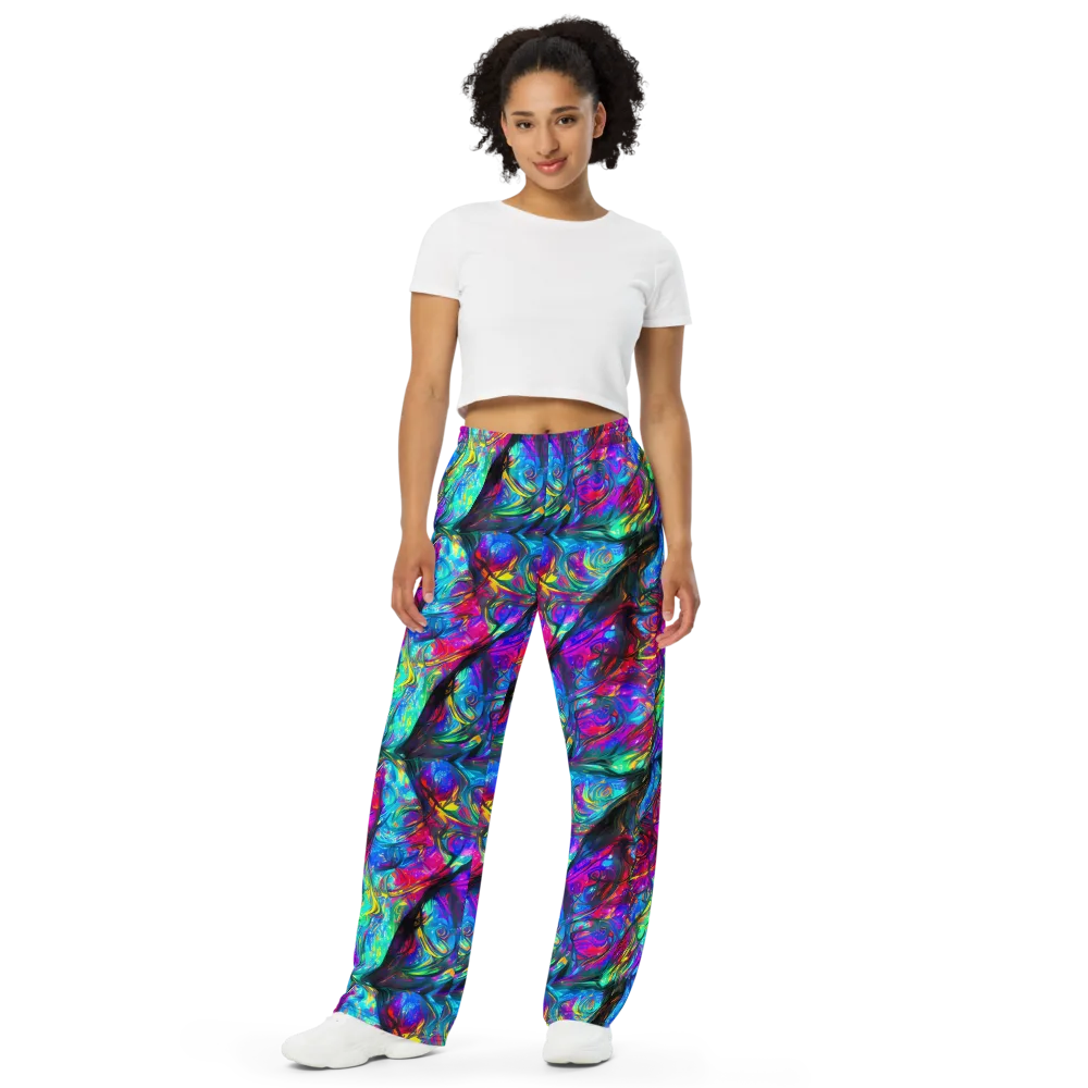 Infinite Vortex on Wide-Leg Pants — Front