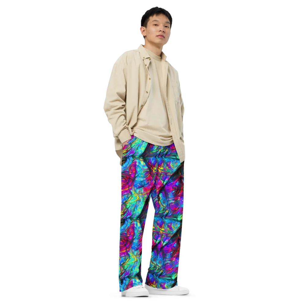 Infinite Vortex on Wide-Leg Pants — Right Front
