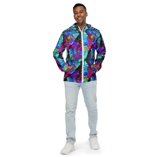 Infinite Vortex on a Men's Windbreaker