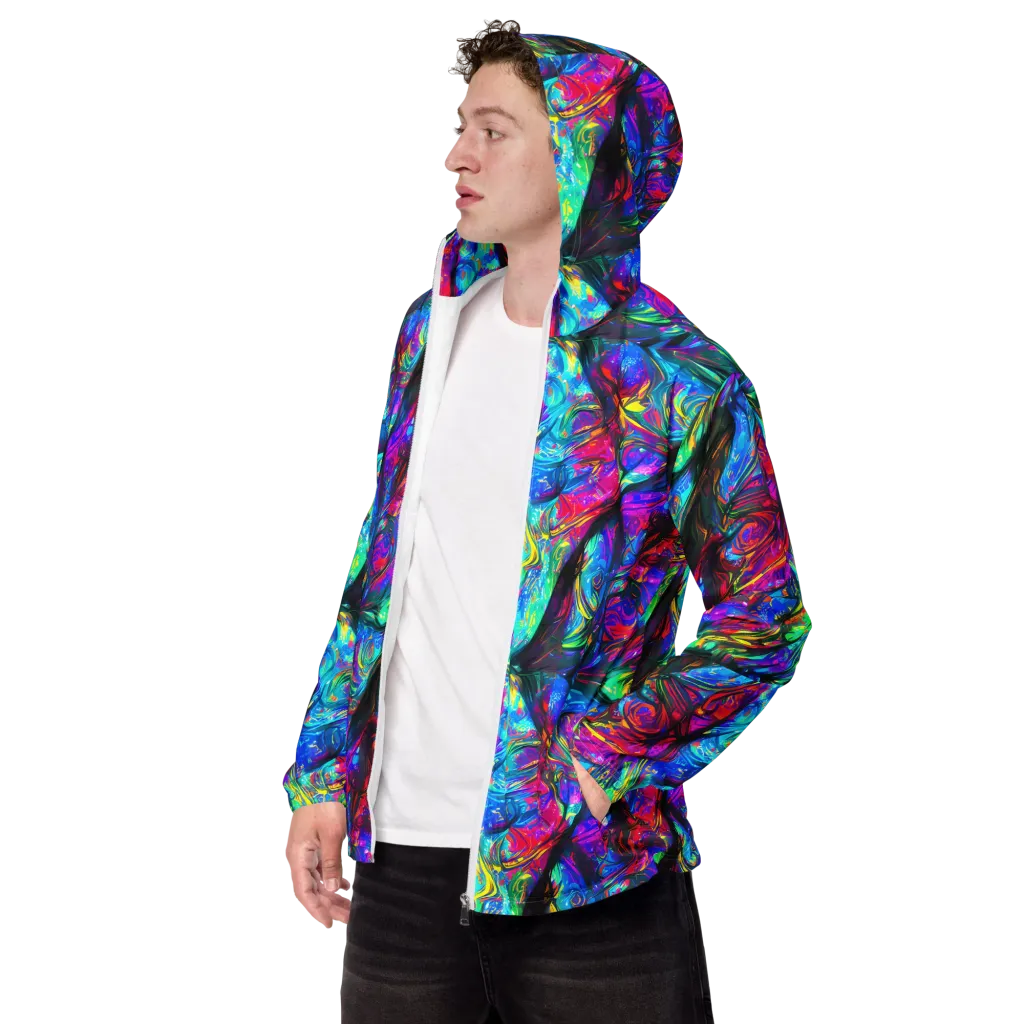 Infinite Vortex on Men's Windbreaker — Left Front