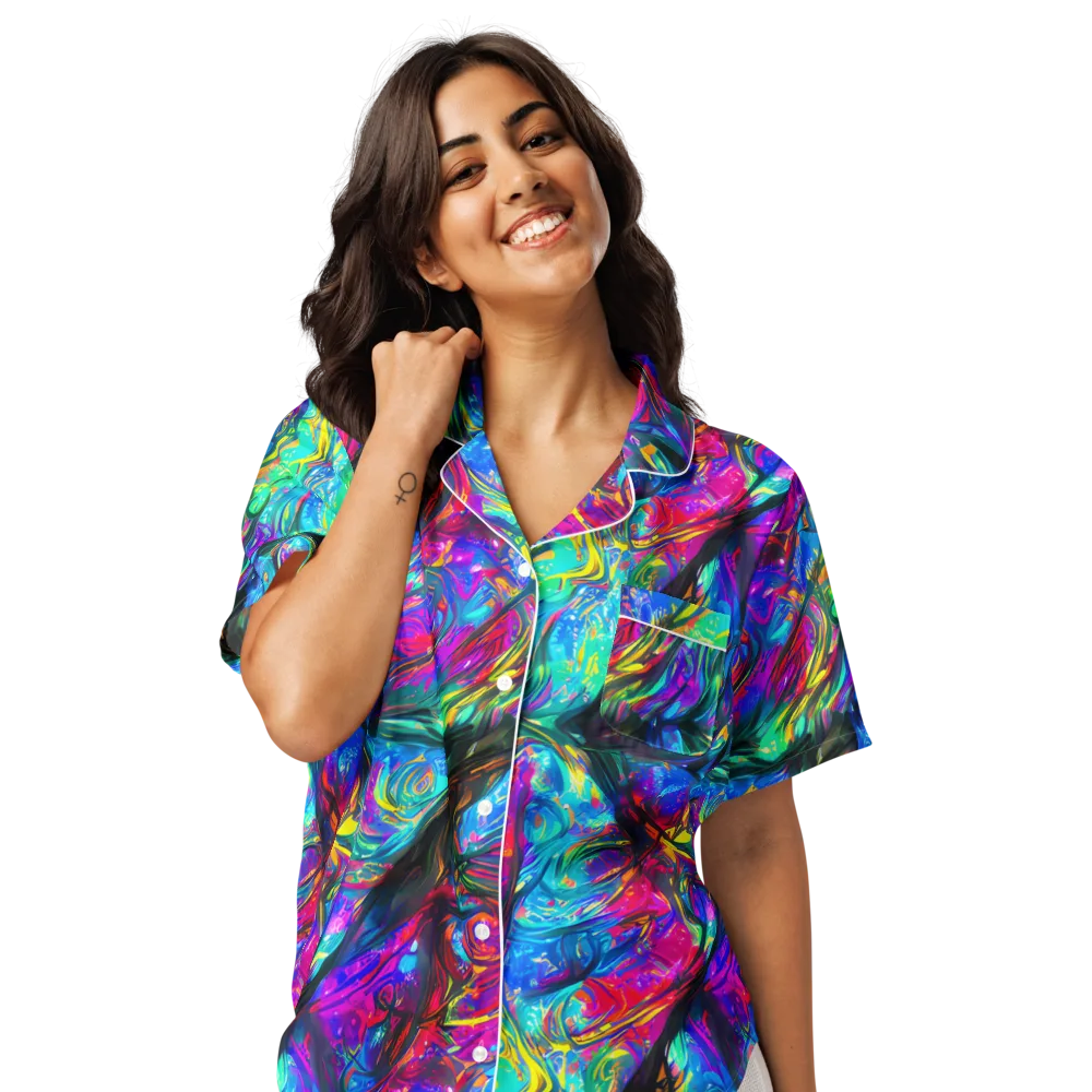 Infinite Vortex on Women's Short Sleeve Pajama Top — Front