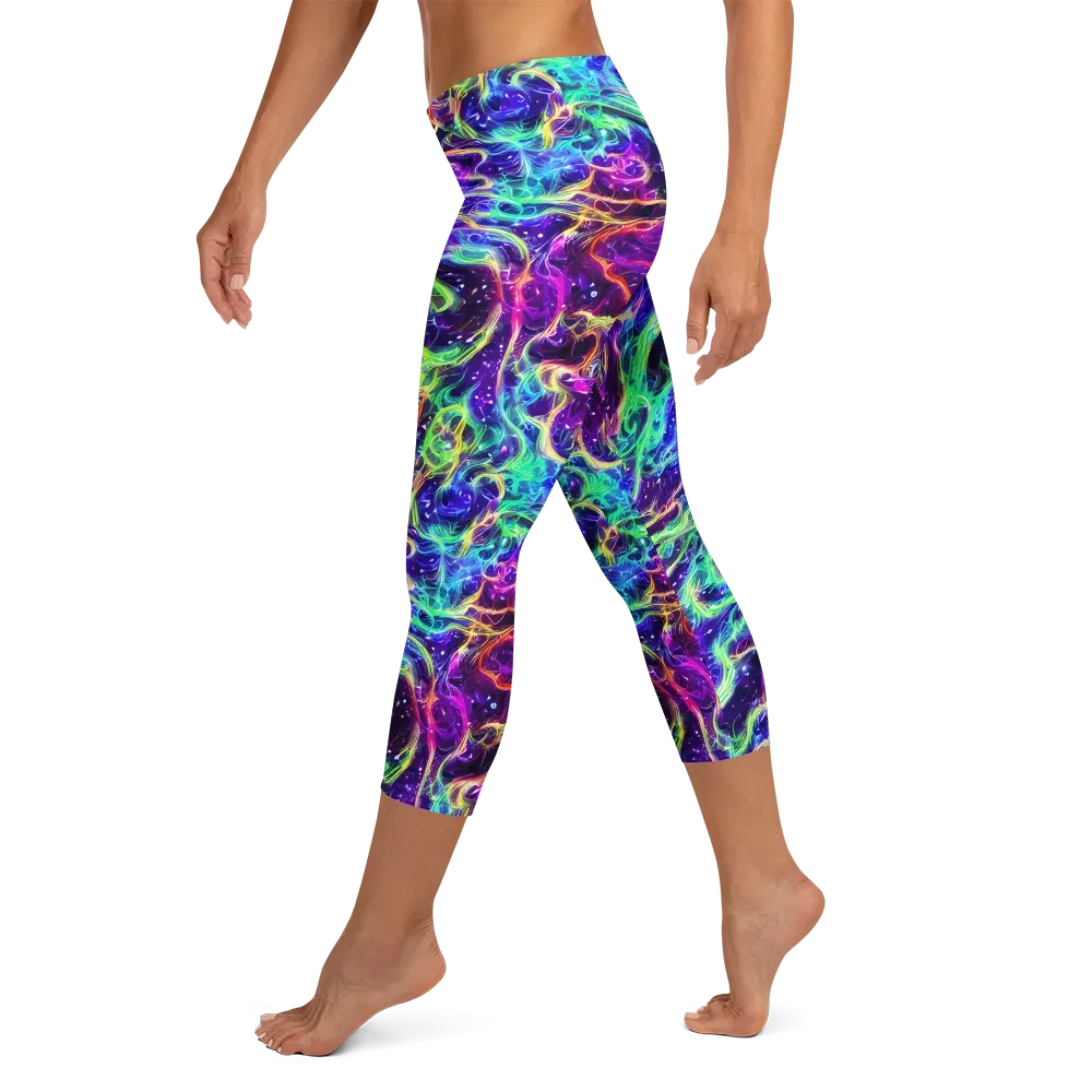 Afterdark Illusion on Capri Leggings — Left