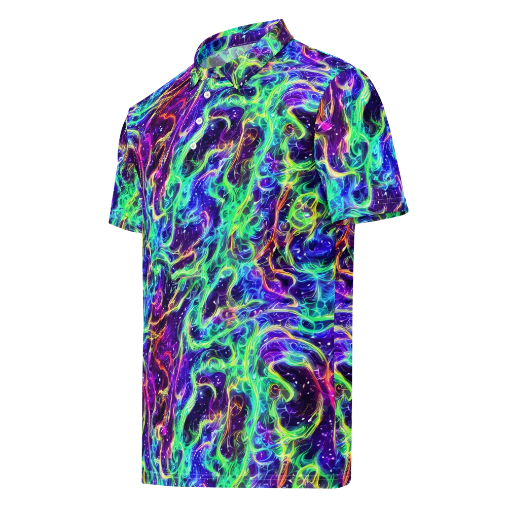 Afterdark Illusion on Men's Slim Fit Polo Shirt — Left Front