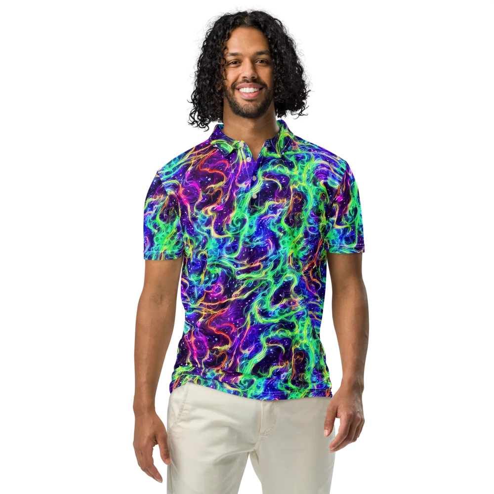 Afterdark Illusion on Men's Slim Fit Polo Shirt — Front
