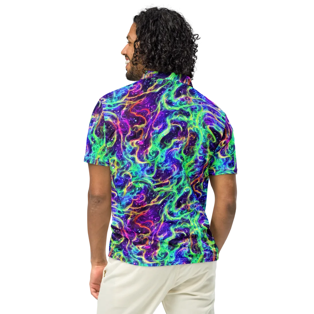 Afterdark Illusion on Men's Slim Fit Polo Shirt — Back