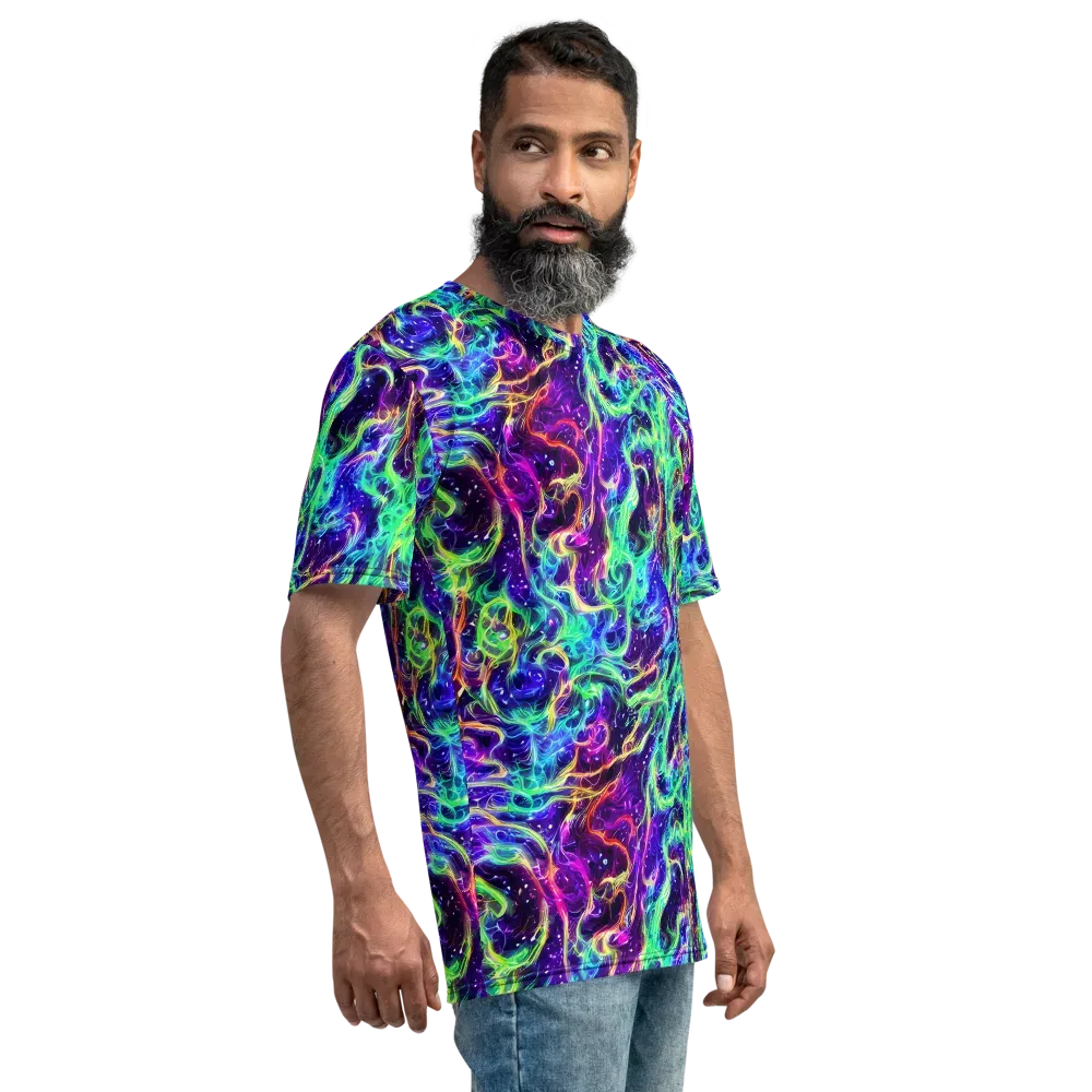 Afterdark Illusion on Men's Crew Neck T-Shirt — Right